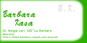 barbara kasa business card